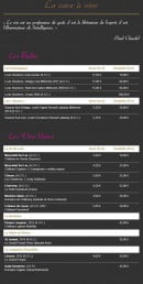 Menu La Guinguette - Les vins 