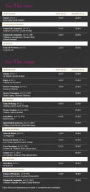 Menu La Guinguette - Les vins suite