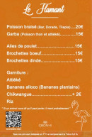 Menu Le Flamant - Les menus