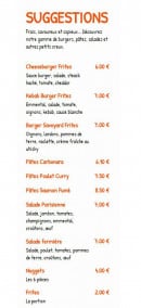 Menu Stop Eat - Les suggestions