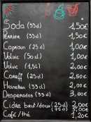 Menu Le Pays Noir - Les boissons