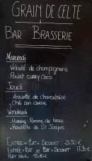 Menu Grain de Celte - Exemple de menu