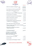 Menu Chez Gabriel - Les plats