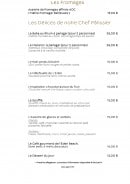 Carte et menu de L'Eden Beach à La Baule Escoublac — Les fromages