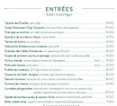 Carte et menu de Le Café des Ecailles à La Baule Escoublac — Les entrées