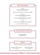 Menu Le Fouquet's - Menus et suggestions du chef 