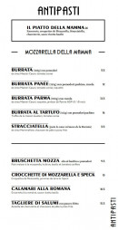 Carte et menu de Monica – Le Clan des Mamma à La Baule Escoublac — Les entrées