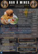 Menu Bar à Mines - La carte