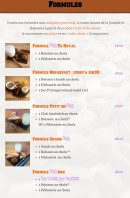 Menu KA Coffee Shop - Les formules