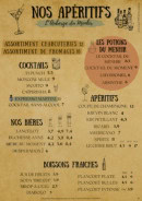 Carte et menu de L'Auberge du Menhir à Saint Nazaire — Aperitifs