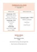 Carte et menu de Auberge du Pays de Retz à Port Saint Pere — Formules