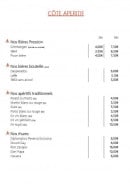 Carte et menu de Auberge du Pays de Retz à Port Saint Pere — Bières, apéritifs et rhums