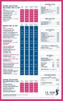 Carte et menu de Le Sud à La Bernerie en Retz — Vins