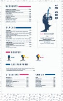 Carte et menu de Le Sud à La Bernerie en Retz — Desserts, glaces, coupe,...