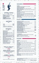 Carte et menu de Le Sud à La Bernerie en Retz — Apéro, huîtres, entrées,...
