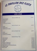 Menu Le Pavillon des Flots - Les vins