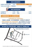 Menu L'Affamé - Les desserts et boissons