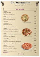 Menu La Tagliatella - Les pizzas