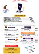 Menu Millibar - Les plats faits maison