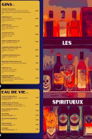 Menu Millibar - Les gins et eaux de vie