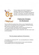 Menu Oz - Informations