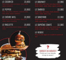 Menu Food factory - Les burgers