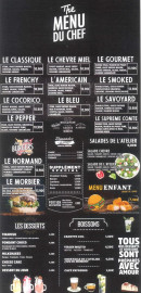 Menu Food factory - Menu du chef