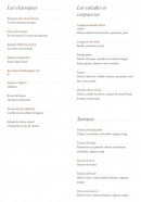 Carte et menu de La Chancellerie à Orleans — Les classiques, tartes, salades;,...