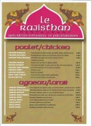 Menu Le Rajisthan - Le poulet et l' agneau 