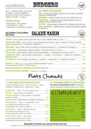 Menu Oh Terroir version Fast Good - Les burgers, salades et plats, ...