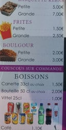 Menu New Kebab Pacha - les boissons