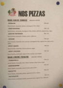 Menu Le petit bouchon - Les pizzas