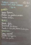 Menu Au Bistrot Gourmand - Un exemple de menu du jour