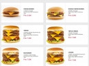 Menu Rapido's Pizza - Les burgers