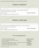 Menu Traiteur Fraicheur - Le cocktail apéritif