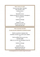 Menu L'envie - Menus