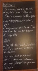 Menu Le P'tit Bouchon - Les entrées et plats
