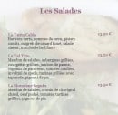 Menu Le Val Trio - Les salades