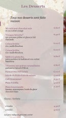 Menu Le Val Trio - Les desserts