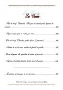 Menu Hostellerie du Grand Sully - Les viandes