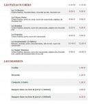 Menu Le Kiosque à Pizzas - Les pizzas sucrées et desserts