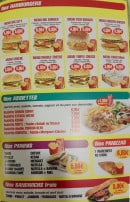 Menu Oriental Pizzeria - Les hamburgers, assiettes, paninis et sandwiches froids