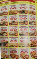 Menu Oriental Pizzeria - Les sandwiches