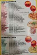 Menu Oriental Pizzeria - Les pizzas
