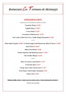 Menu Les Terrasses de Montargis - Le menu room service