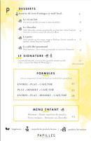 Menu Papilles - Les desserts, formules, ...
