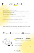 Menu Papilles - La carte
