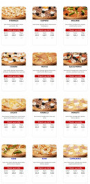 Menu Pronto Pizza - Les pizzas (suite)