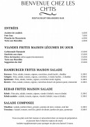 Menu Hotel du centre - menu sur place
