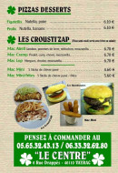 Menu Hotel du centre - crousti
